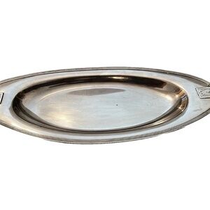 Vintage Community Plate Noblesse Silver Plated Bread Tray with Art Deco Design